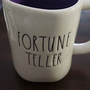 Rae Dunn Fortune Teller mug, purple inside